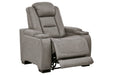 The Man-Den Gray Power Recliner - U8530513 - Gate Furniture