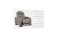 The Man-Den Gray Power Recliner - U8530513 - Gate Furniture