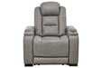 The Man-Den Gray Power Recliner - U8530513 - Gate Furniture