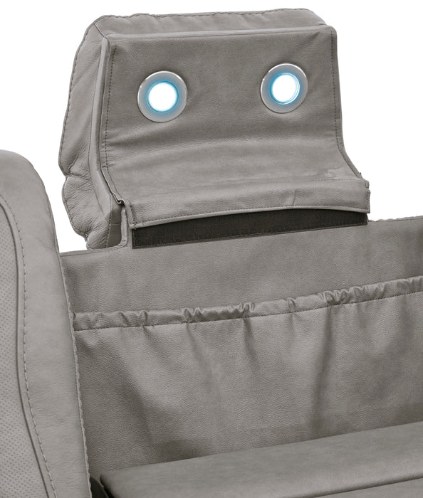 The Man-Den Gray Power Reclining Living Room Set - Gate Furniture