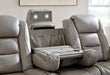 The Man-Den Gray Power Reclining Living Room Set - Gate Furniture
