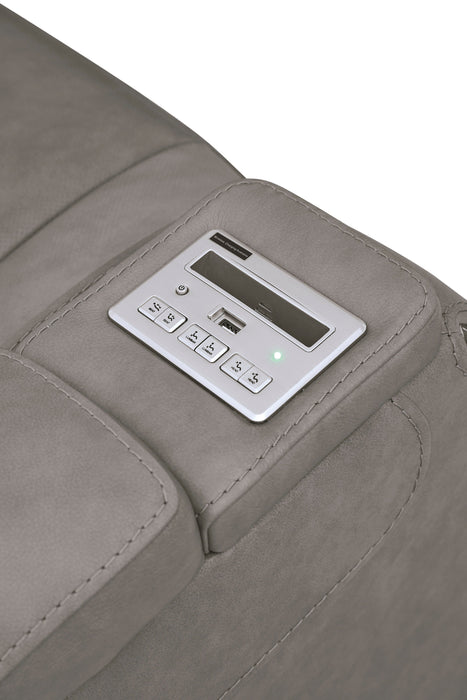 The Man-Den Gray Power Reclining Living Room Set - Gate Furniture