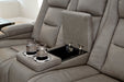 The Man-Den Gray Power Reclining Loveseat with Console - U8530518 - Gate Furniture
