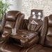 The Man-Den Mahogany Power Reclining Living Room Set - Gate Furniture