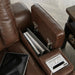 The Man-Den Mahogany Power Reclining Living Room Set - Gate Furniture