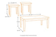 Theo Warm Brown Table (Set of 3) - T158-13 - Gate Furniture