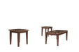 Theo Warm Brown Table (Set of 3) - T158-13 - Gate Furniture