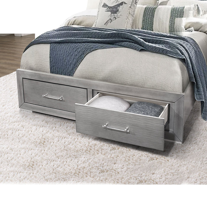 Tiffany Silver Queen Bed Group - TIFFANY-SILVER-QBG - Gate Furniture