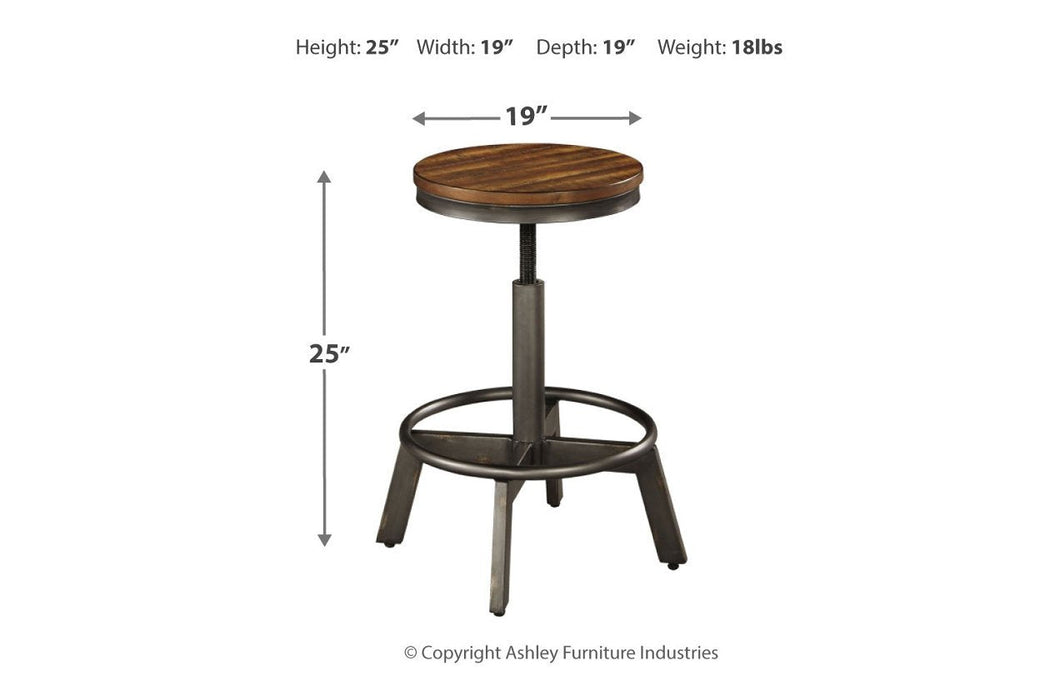 Torjin Brown/Gray Counter Height Stool (Set of 2) - D440-024 - Gate Furniture