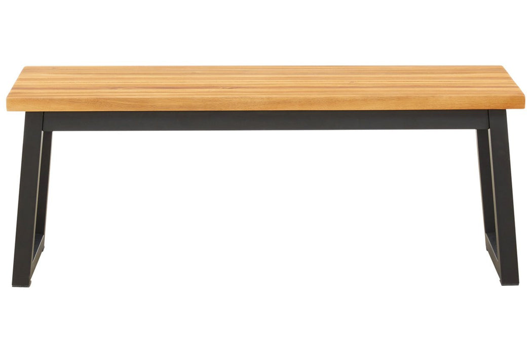 Town Wood Brown/Black Outdoor Dining Table Set (Set of 3) - P220-115 - Gate Furniture