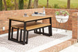 Town Wood Brown/Black Outdoor Dining Table Set (Set of 3) - P220-115 - Gate Furniture