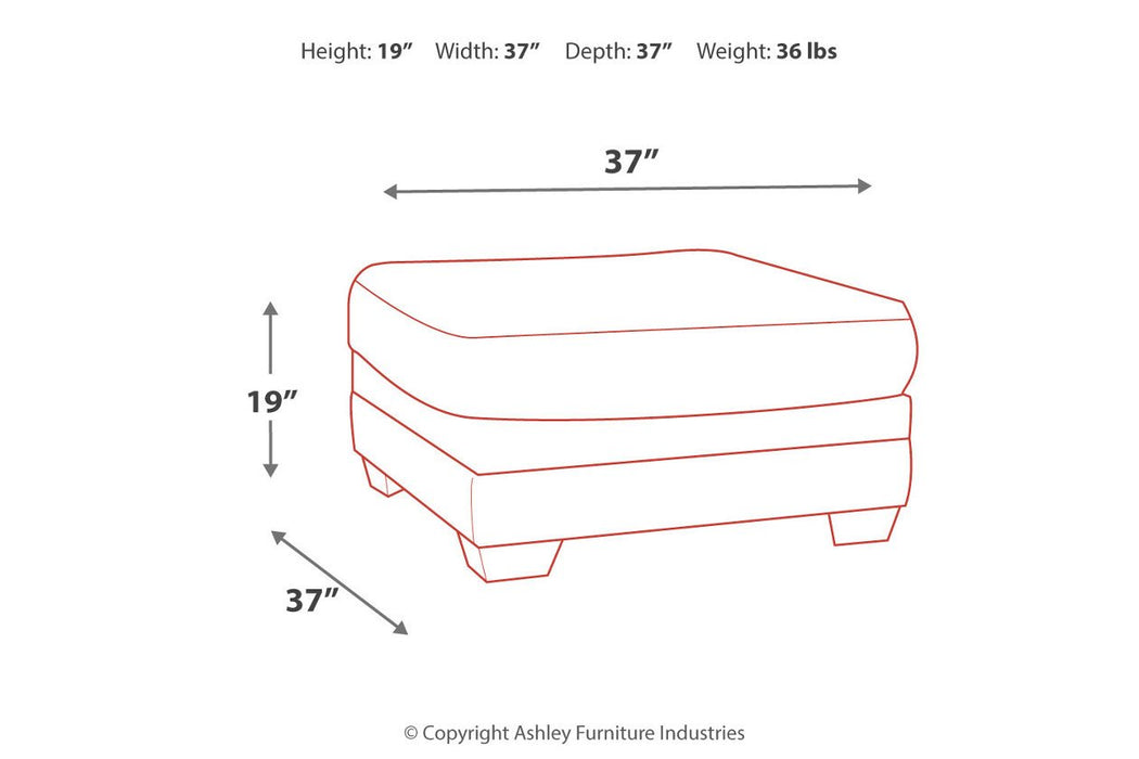 Tracling Slate Oversized Ottoman - 7260008 - Gate Furniture