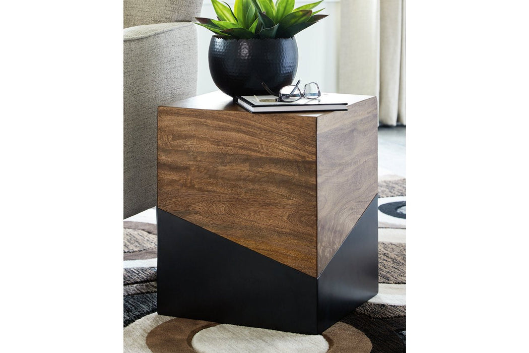 Trailbend Brown/Gunmetal Accent Table - A4000311 - Gate Furniture