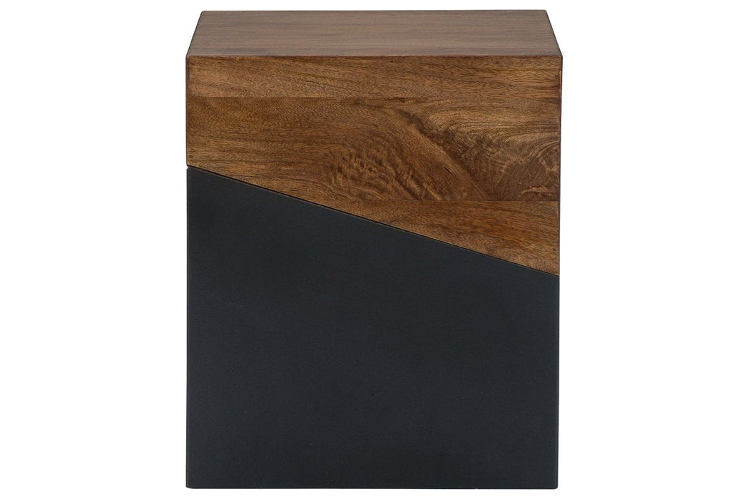 Trailbend Brown/Gunmetal Accent Table - A4000311 - Gate Furniture