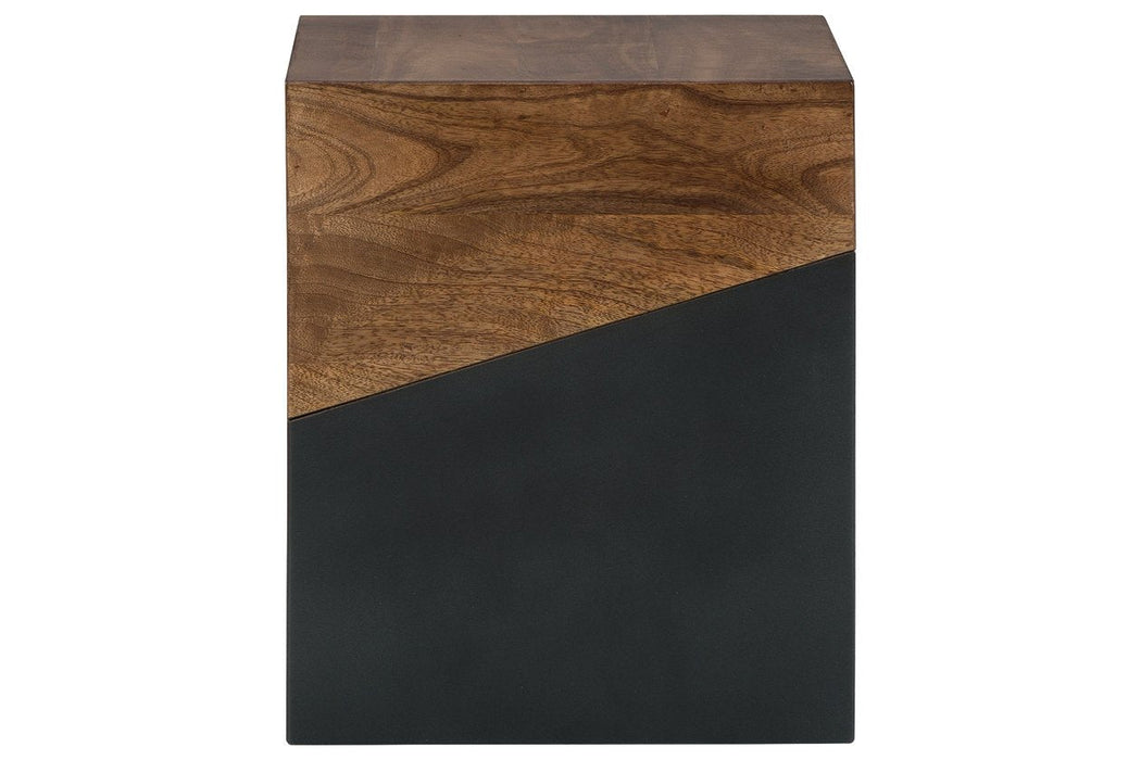 Trailbend Brown/Gunmetal Accent Table - A4000311 - Gate Furniture