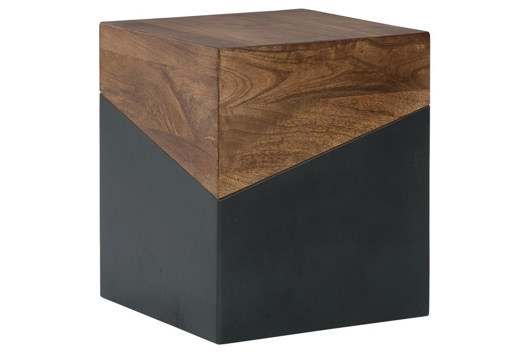 Trailbend Brown/Gunmetal Accent Table - A4000311 - Gate Furniture