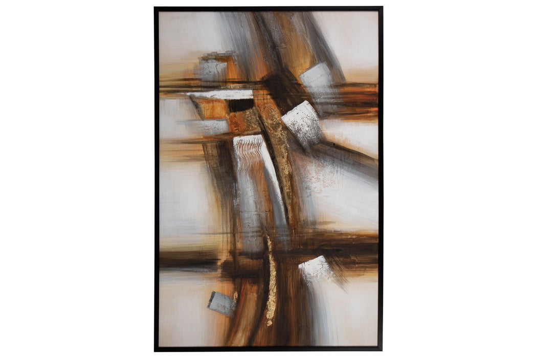 Trenick Gray/Brown/Black Wall Art - A8000318 - Gate Furniture