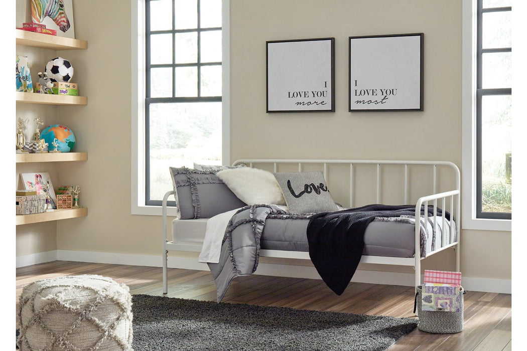Trentlore White Twin Metal Day Bed with Platform - B076-280 - Gate Furniture