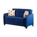 Trenton 61 in. Convertible Sleeper Loveseat in Blue with Storage - LS-TRENTON - In Stock Furniture