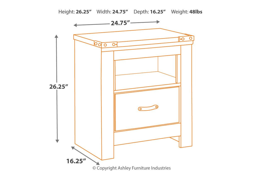 Trinell Brown Nightstand - B446-91 - Gate Furniture