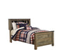 Trinell Brown Twin Panel Bookcase Bed - Gate Furniture