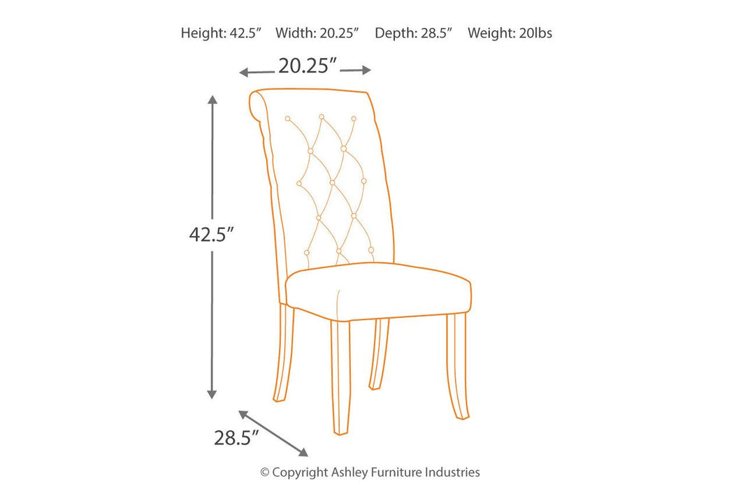 Tripton Graphite Dining Chair (Set of 2) - D530-02 - Gate Furniture