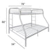 Tritan Twin/Full Bunk Bed - 02053WH - In Stock Furniture