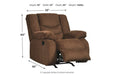 Tulen Chocolate Recliner - 9860525 - Gate Furniture