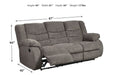 Tulen Gray Reclining Sofa - 9860688 - Gate Furniture