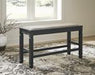 Tyler Creek Antique Black Counter Height Dining Bench - D736-09 - Gate Furniture