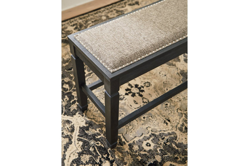 Tyler Creek Antique Black Counter Height Dining Bench - D736-09 - Gate Furniture