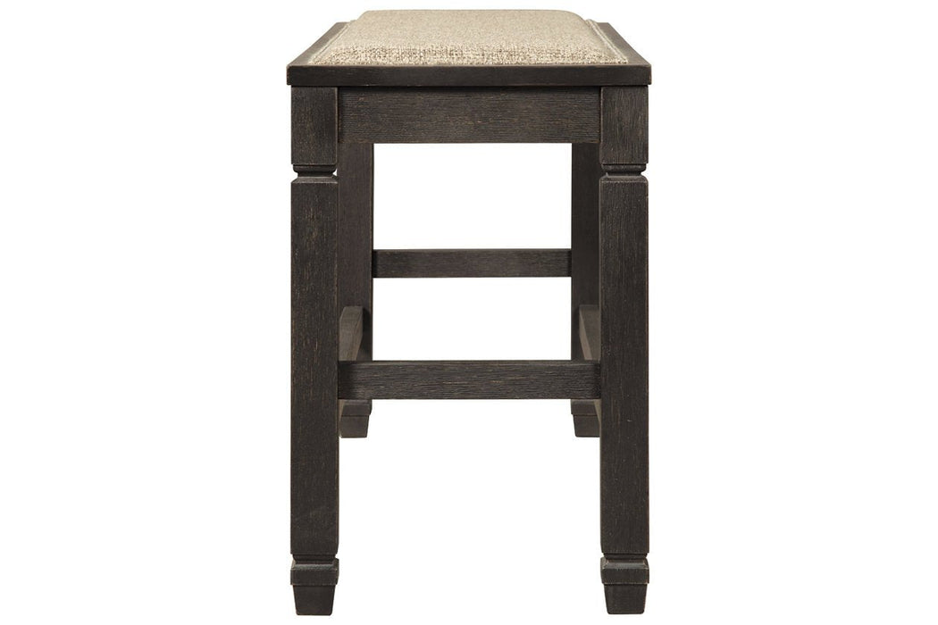 Tyler Creek Antique Black Counter Height Dining Bench - D736-09 - Gate Furniture