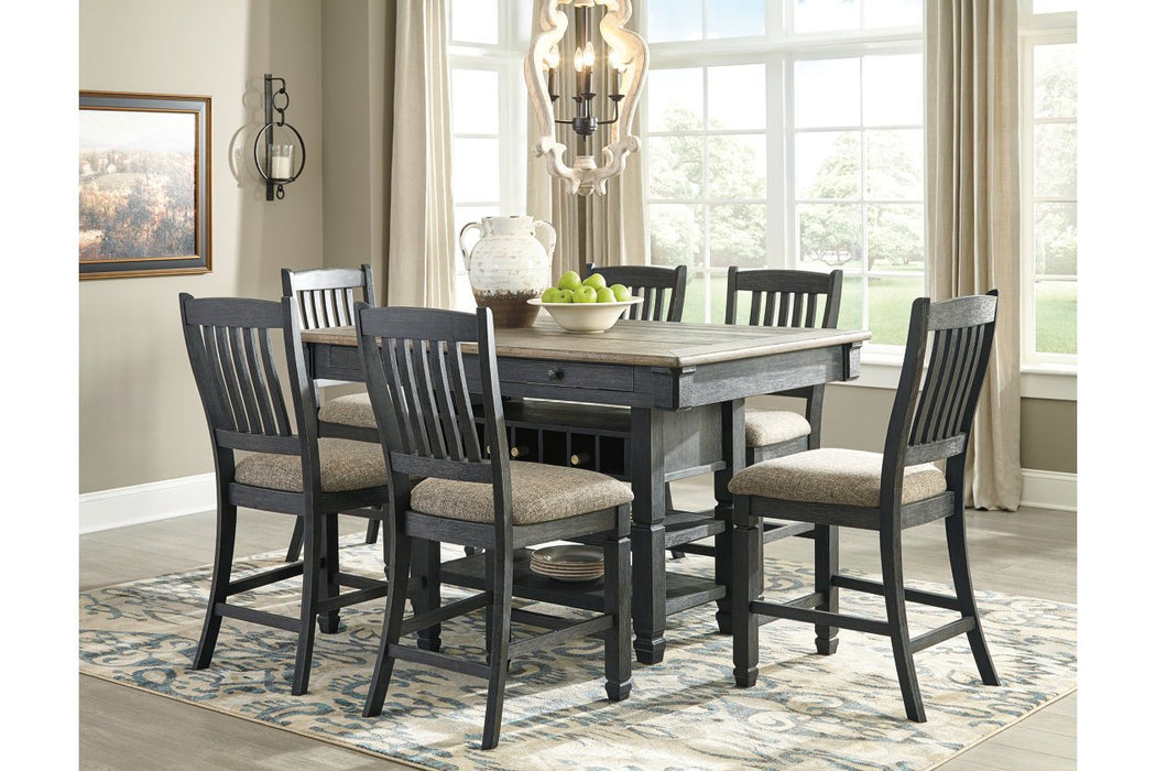 Tyler Creek Black/Gray Counter Height Dining Table - D736-32 - Gate Furniture