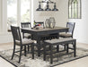 Tyler Creek Black-Gray Counter Height Set - Gate Furniture