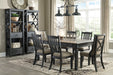 Tyler Creek Black-Gray Dining Room Set - Gate Furniture
