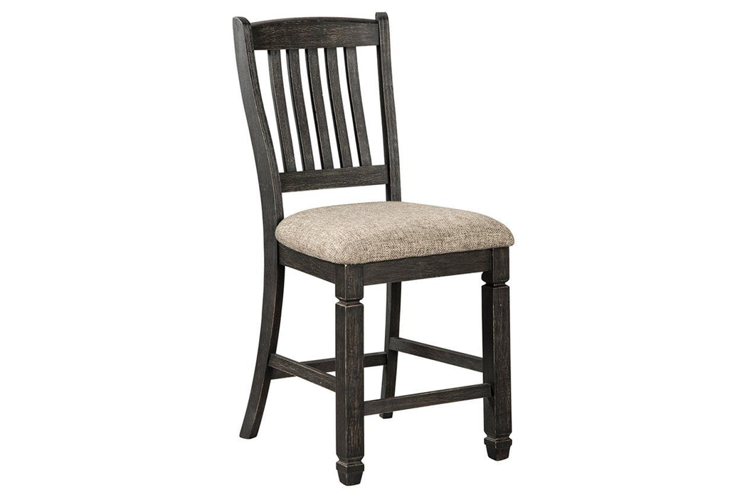 Tyler Creek Black/Grayish Brown Counter Height Bar Stool (Set of 2) - D736-124 - Gate Furniture