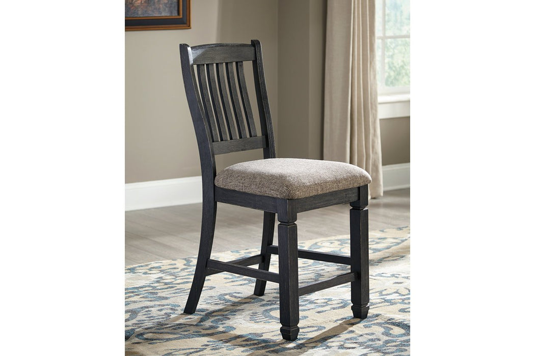 Tyler Creek Black/Grayish Brown Counter Height Bar Stool (Set of 2) - D736-124 - Gate Furniture