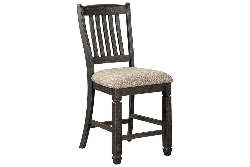 Tyler Creek Black/Grayish Brown Counter Height Bar Stool (Set of 2) - D736-124 - Gate Furniture