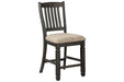 Tyler Creek Black/Grayish Brown Counter Height Bar Stool (Set of 2) - D736-124 - Gate Furniture