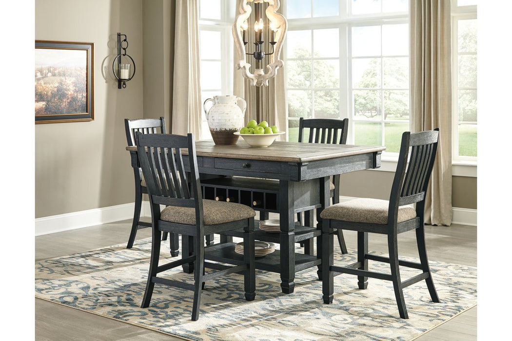 Tyler Creek Black/Grayish Brown Counter Height Bar Stool (Set of 2) - D736-124 - Gate Furniture