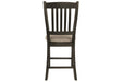 Tyler Creek Black/Grayish Brown Counter Height Bar Stool (Set of 2) - D736-124 - Gate Furniture