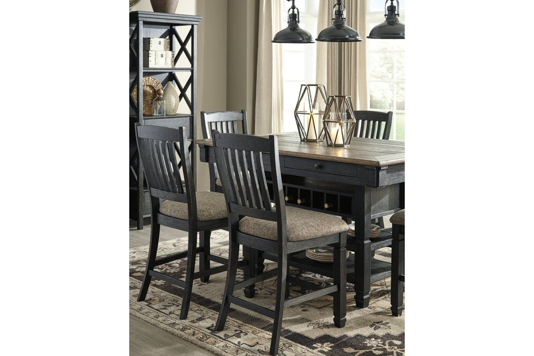Tyler Creek Black/Grayish Brown Counter Height Bar Stool (Set of 2) - D736-124 - Gate Furniture