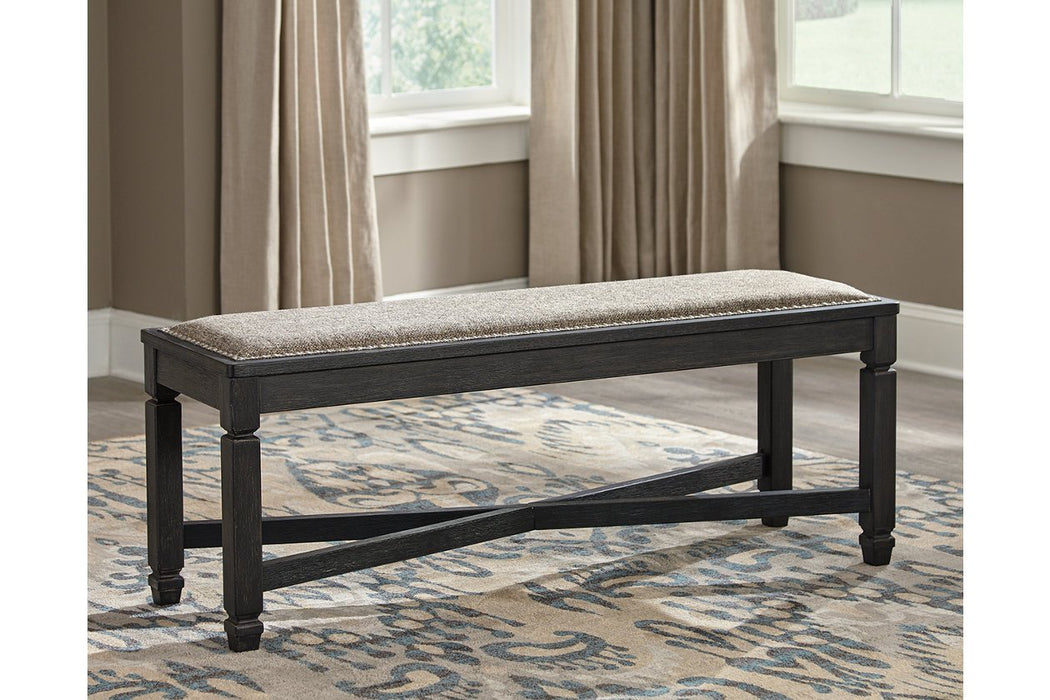 Tyler Creek Black/Grayish Brown Dining Bench - D736-00 - Gate Furniture