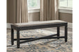 Tyler Creek Black/Grayish Brown Dining Bench - D736-00 - Gate Furniture