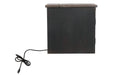 Tyler Creek Grayish Brown/Black Chairside End Table with USB Ports & Outlets - T736-7 - Gate Furniture