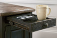 Tyler Creek Grayish Brown/Black Chairside End Table with USB Ports & Outlets - T736-7 - Gate Furniture