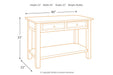 Tyler Creek Grayish Brown/Black Sofa/Console Table - T736-4 - Gate Furniture