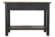 Tyler Creek Grayish Brown/Black Sofa/Console Table - T736-4 - Gate Furniture