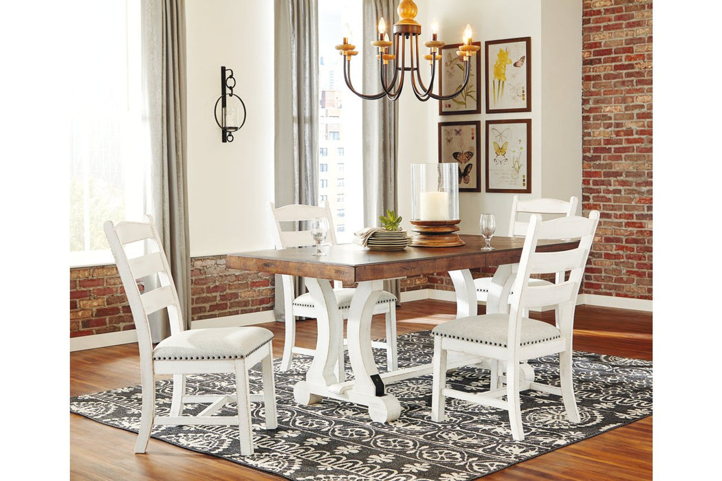 Valebeck Beige/White Dining Chair (Set of 2) - D546-01 - Gate Furniture