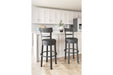 Valebeck Black Bar Height Bar Stool - D546-630 - Gate Furniture